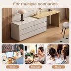 Tables de toilette escamotables, commodes, armoires de rangement Luck Live Mid-Century Modern en bois naturel