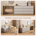 Tables de toilette escamotables, commodes, armoires de rangement Luck Live Mid-Century Modern en bois naturel