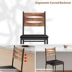 Lot de 4 tabourets de bar hauteur comptoir, chaises de bar rembourrées en similicuir avec dossier en bois, coussin épais et repose-pieds pour îlot de cuisine