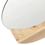 Miroir mural verre bois naturel, Bois de pin massif moyen
