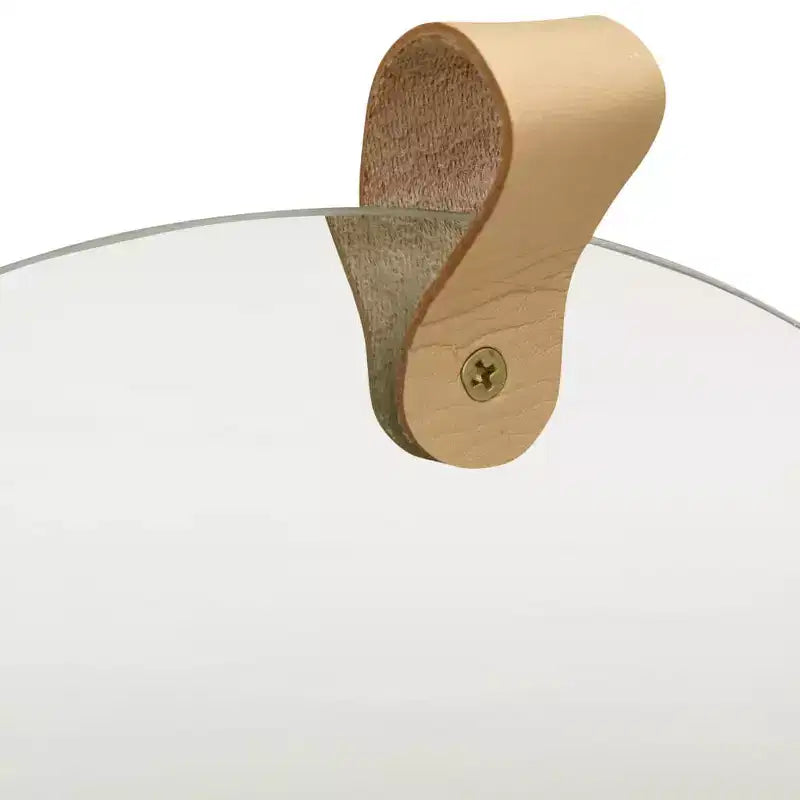 Miroir mural verre bois naturel, Bois de pin massif moyen