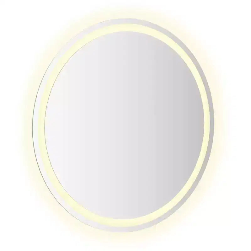 Miroir de salle de bain LED en verre transparent, 70 cm de diamètre