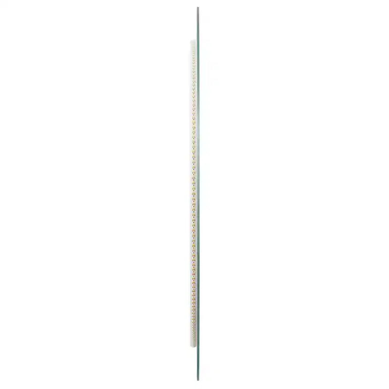 Miroir de salle de bain LED en verre transparent, 70 cm de diamètre