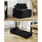 Garvee 34.25x74.8 Canapé-lit pliant simple, fauteuil-lit convertible avec oreiller, chaise et matelas pliants portables