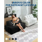 Garvee 34.25x74.8 Canapé-lit pliant simple, fauteuil-lit convertible avec oreiller, chaise et matelas pliants portables