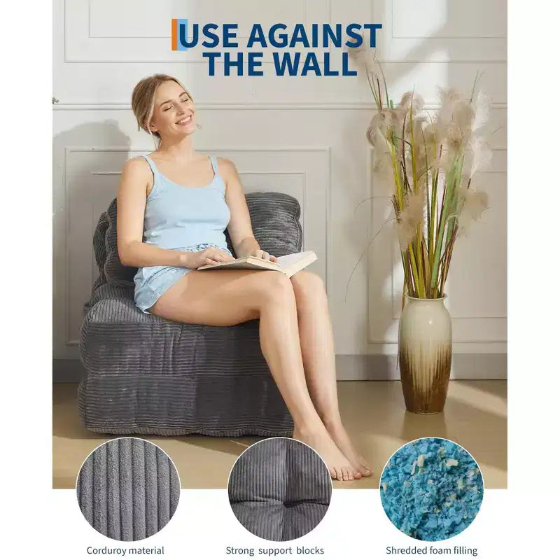 Garvee 34.25x74.8 Canapé-lit pliant simple, fauteuil-lit convertible avec oreiller, chaise et matelas pliants portables