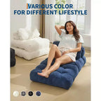 Garvee 34.25x74.8 Canapé-lit pliant simple, fauteuil-lit convertible avec oreiller, chaise et matelas pliants portables