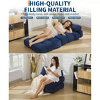 Garvee 34.25x74.8 Canapé-lit pliant simple, fauteuil-lit convertible avec oreiller, chaise et matelas pliants portables