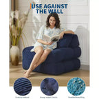 Garvee 34.25x74.8 Canapé-lit pliant simple, fauteuil-lit convertible avec oreiller, chaise et matelas pliants portables