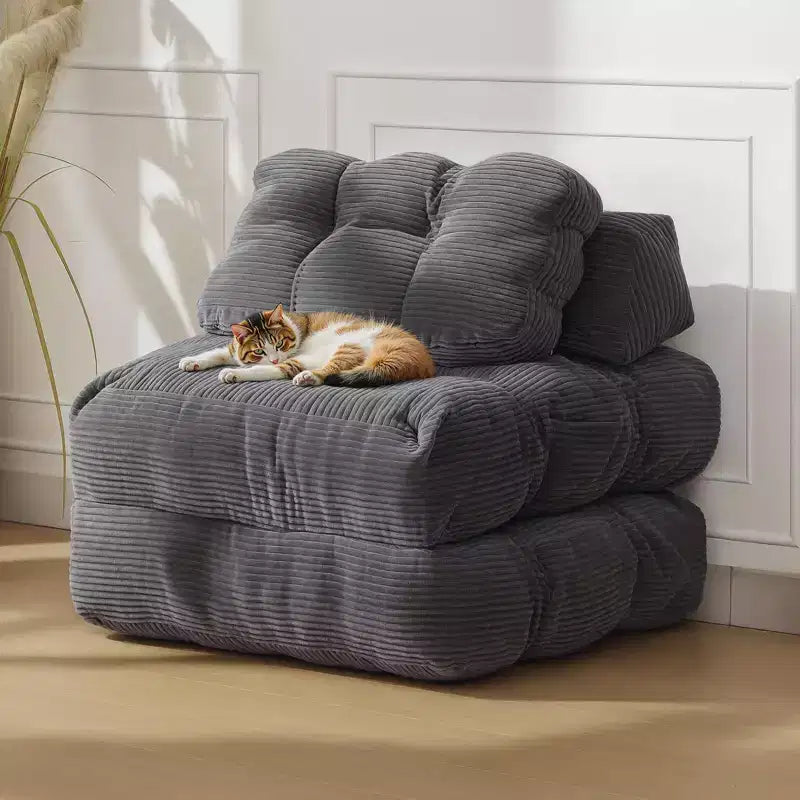 Garvee 34.25x74.8 Canapé-lit pliant simple, fauteuil-lit convertible avec oreiller, chaise et matelas pliants portables
