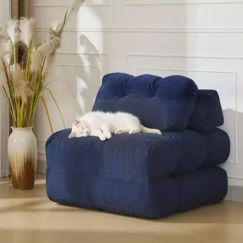 Garvee 34.25x74.8 Canapé-lit pliant simple, fauteuil-lit convertible avec oreiller, chaise et matelas pliants portables