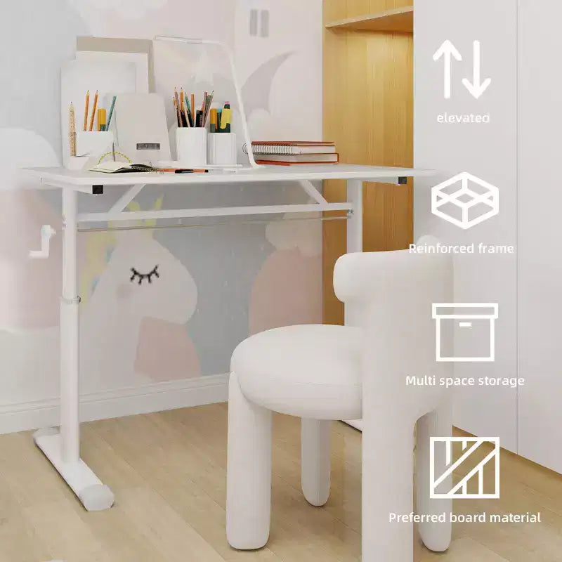 Okak Bureau réglable en hauteur de 100 cm, table d'ordinateur polyvalente, bureau d'écriture pour salon, bureau, salle de classe