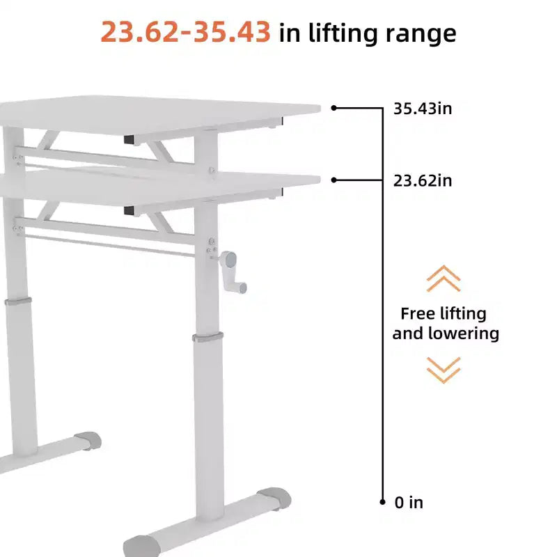 Okak Bureau réglable en hauteur de 100 cm, table d'ordinateur polyvalente, bureau d'écriture pour salon, bureau, salle de classe
