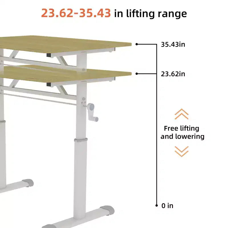 Okak Bureau réglable en hauteur de 100 cm, table d'ordinateur polyvalente, bureau d'écriture pour salon, bureau, salle de classe