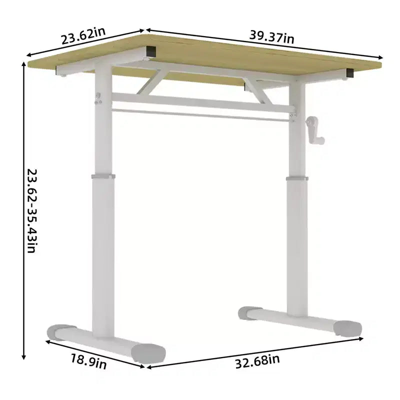 Okak Bureau réglable en hauteur de 100 cm, table d'ordinateur polyvalente, bureau d'écriture pour salon, bureau, salle de classe