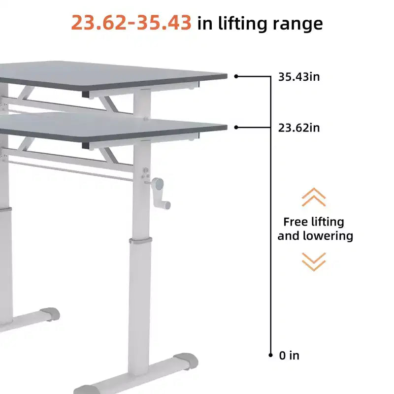 Okak Bureau réglable en hauteur de 100 cm, table d'ordinateur polyvalente, bureau d'écriture pour salon, bureau, salle de classe