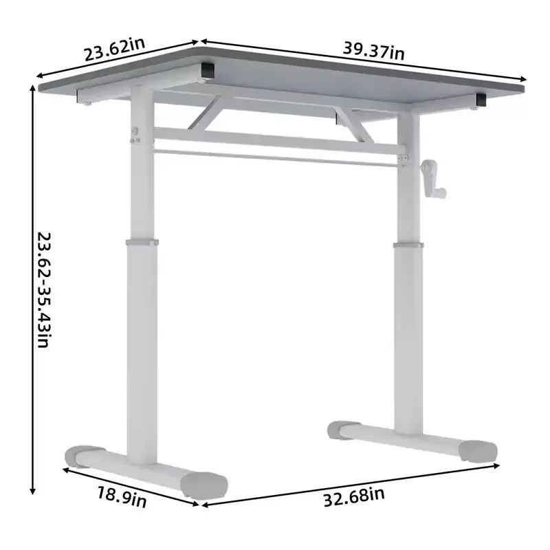 Okak Bureau réglable en hauteur de 100 cm, table d'ordinateur polyvalente, bureau d'écriture pour salon, bureau, salle de classe