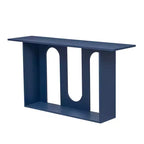 Okak 60IN Table Console Courbée Moderne avec Placage de Frêne, Table d'Entrée avec Étagère Inférieure, Table de Couloir pour Salon, Foyer