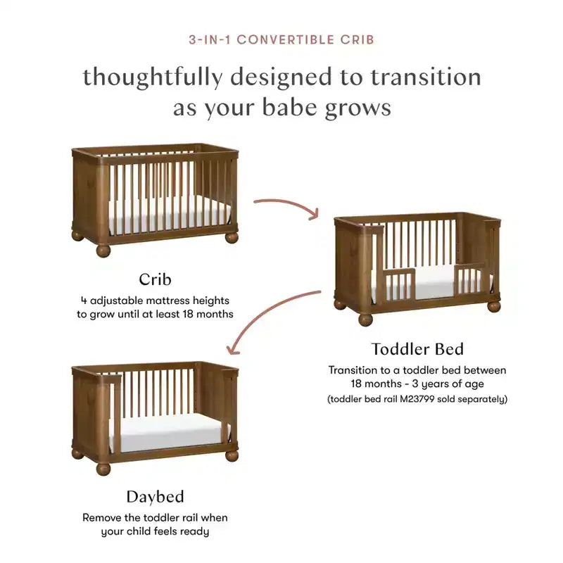Lit de bébé convertible 3-en-1 Crosby de Babyletto