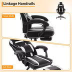Chaise de bureau rose fleur de cerisier avec repose-pieds, chaise d'ordinateur ergonomique avec support lombaire et appui-tête, base pivotante à 360° et chaises de direction réglables en hauteur