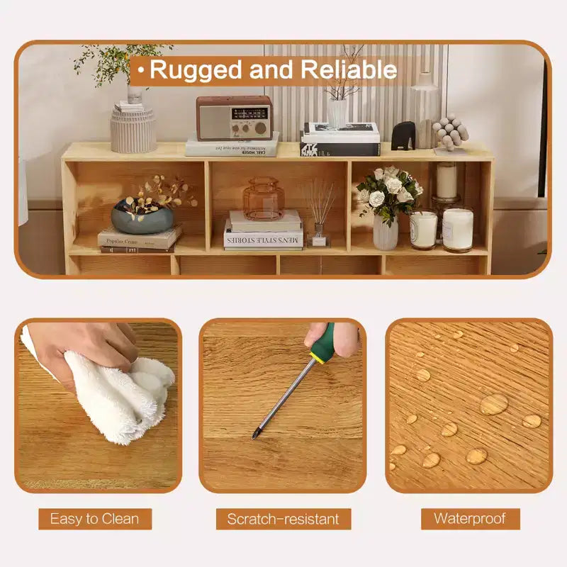 Étagère à 10 cubes en bois, meuble de rangement à 3 niveaux avec 5 pieds en fer et système anti-basculement, étagère de présentation ouverte pour bureau à domicile