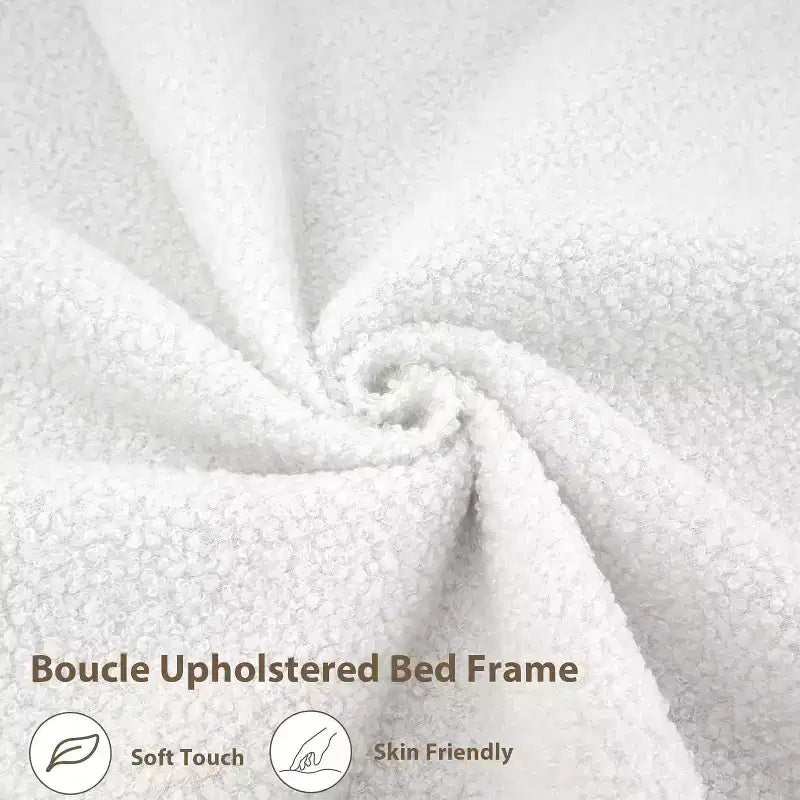 Cadre de lit simple - Tête de lit de rangement à 2 niveaux, lit plateforme rembourré avec station de charge et tiroir, beige (pour enfants/garçons/filles)
