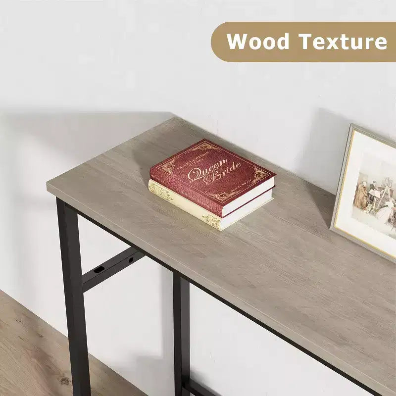 Console avec rangement, table d'entrée, table de style campagnard de 100 cm avec étagères réglables pour entrée, salon, couloir, chambre
