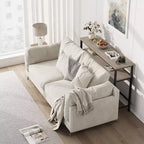 Console avec rangement, table d'entrée, table de style campagnard de 100 cm avec étagères réglables pour entrée, salon, couloir, chambre