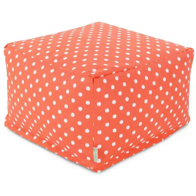 Majestic Home Goods, pouf ottoman Ikat Dot