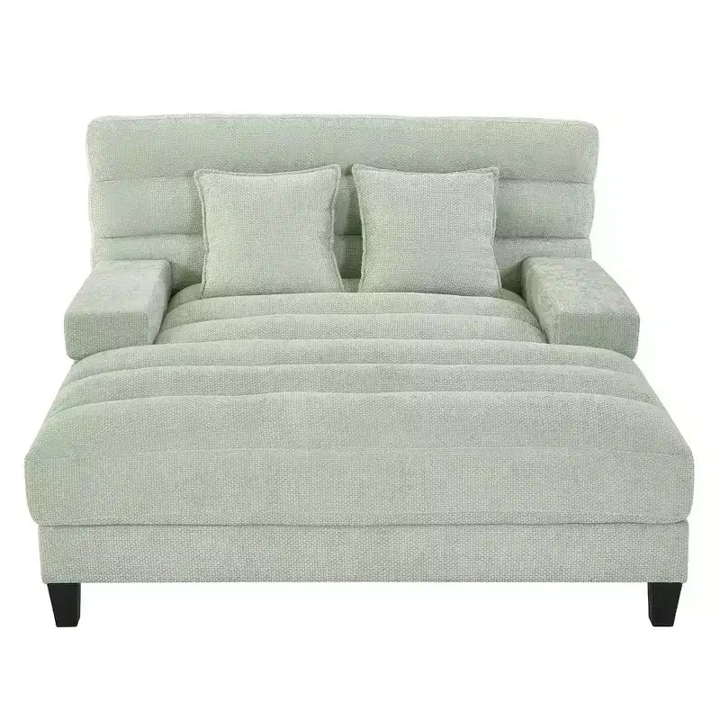 Canapé méridienne moderne Merax en chenille réglable avec éclairage LED RVB