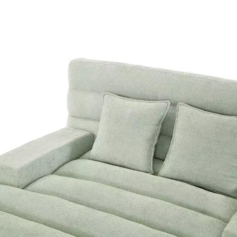 Canapé méridienne moderne Merax en chenille réglable avec éclairage LED RVB