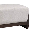 Banc rembourré en bois Christopher Knight Home Vivien, de style moderne du milieu du siècle, avec coussins épais et moelleux