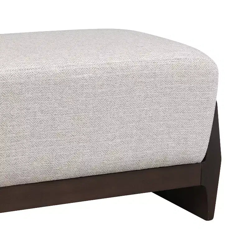 Banc rembourré en bois Christopher Knight Home Vivien, de style moderne du milieu du siècle, avec coussins épais et moelleux