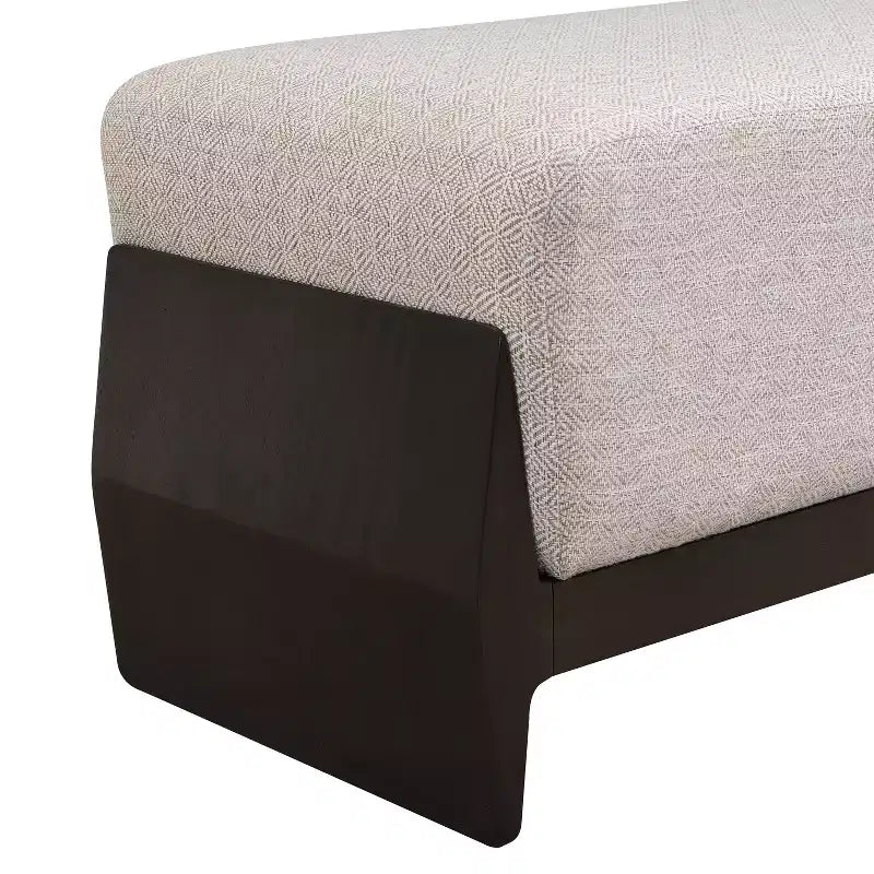 Banc rembourré en bois Christopher Knight Home Vivien, de style moderne du milieu du siècle, avec coussins épais et moelleux