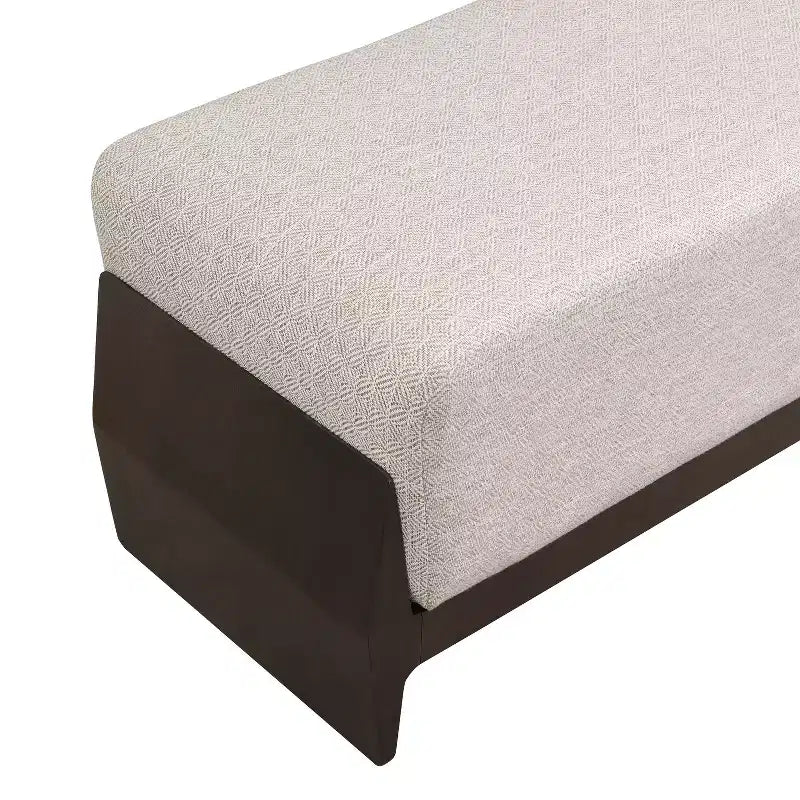 Banc rembourré en bois Christopher Knight Home Vivien, de style moderne du milieu du siècle, avec coussins épais et moelleux