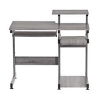 Bureau informatique Okak 37,75" avec tiroir clavier, bureau debout avec étagères de rangement, bureau pour salon, salle de lecture, bureau