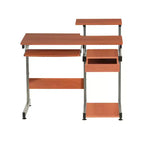 Bureau informatique Okak 37,75" avec tiroir clavier, bureau debout avec étagères de rangement, bureau pour salon, salle de lecture, bureau
