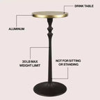 JONATHAN Y Lulu Table d'appoint décorative ronde en métal de style Art déco classique de 49,5 cm