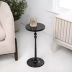 JONATHAN Y Lulu Table d'appoint décorative ronde en métal de style Art déco classique de 49,5 cm