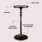 JONATHAN Y Lulu Table d'appoint décorative ronde en métal de style Art déco classique de 49,5 cm