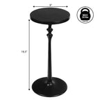 JONATHAN Y Lulu Table d'appoint décorative ronde en métal de style Art déco classique de 49,5 cm