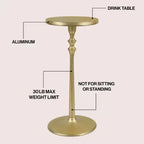 JONATHAN Y Lulu Table d'appoint décorative ronde en métal de style Art déco classique de 49,5 cm