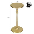JONATHAN Y Lulu Table d'appoint décorative ronde en métal de style Art déco classique de 49,5 cm