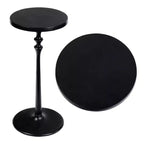 JONATHAN Y Lulu 19.5 Art Deco Classic Pedestal Round Metal Drink Table & Decorative End Table
