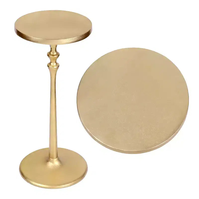 JONATHAN Y Lulu Table d'appoint décorative ronde en métal de style Art déco classique de 49,5 cm