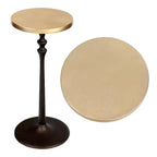 JONATHAN Y Lulu Table d'appoint décorative ronde en métal de style Art déco classique de 49,5 cm