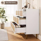 Commode à 9 tiroirs, chiffonnier de chambre moderne en bois avec tiroirs de rangement, meuble TV de style rustique pour salon, chambre, couloir