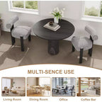 Chaises de salle à manger rembourrées, chaises de salle à manger modernes en tissu bouclé avec dossier incurvé ergonomique, chaises de cuisine confortables avec pieds en bois d'hévéa