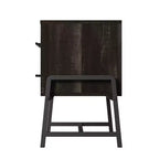 Table de chevet avec tiroirs, Table de chevet en bois clair, Table d'appoint large