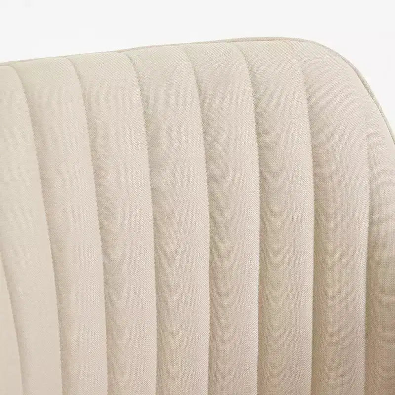 Fauteuil pivotant capitonné Furniliving en lin pour bureau, salon ou chambre à coucher